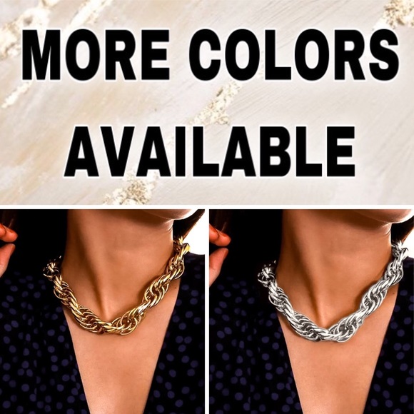 ⚜️[𝟯𝟬%𝗢𝗙𝗙|𝗯𝘂𝗻𝗱𝗹𝗲𝘀 𝟯+]⚜️Big Link Silver Choker NEW - Picture 9 of 10